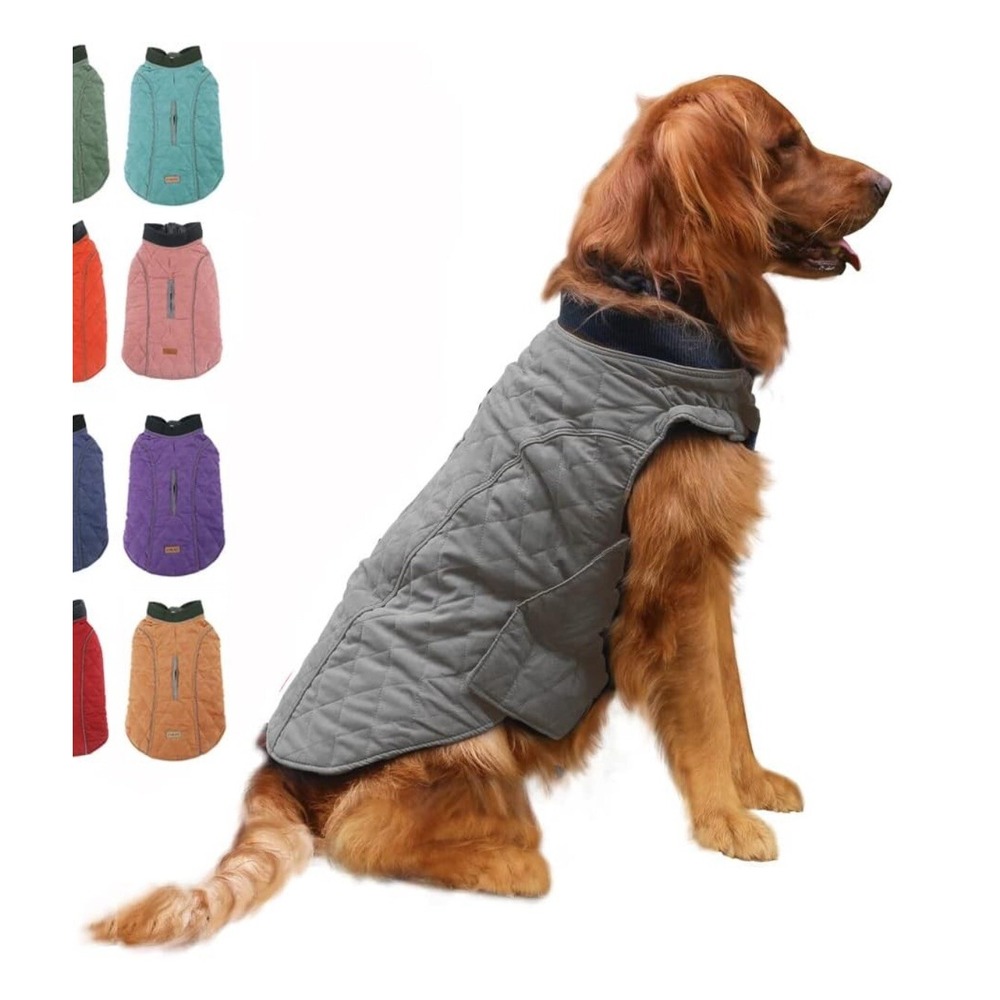EMUST Winter Dog Jackets, Medium, Grey